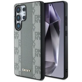 DKNY Odinis languotas raštas MagSafe dėklas Samsung Galaxy S25 Ultra - pilkas