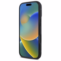 BMW odinis dėklas su kortelių skyriumi iPhone 16 Pro Max - juodas