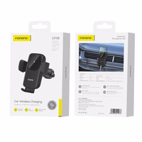 FONENG automobilinis laikiklis ventiliacijos grotelėms su belaidžiu įkrovimu CP118 15W juodas