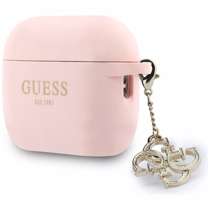 Guess Silikoninis 4G Charm Dėklas for AirPods Pro 3 rožinis