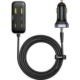 Baseus BackseatPal L1 PD automobilinis įkroviklis 3x USB-C prievadas 110W - juodas