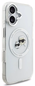 Dėklas Karl Lagerfeld IML K&CH Heads Metal Frame MagSafe Apple iPhone 17