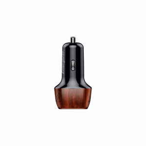 Energizer Ultimate D38WO automobilinis įkroviklis, USB-C + USB-A, 38 W PD + QC 3,0, riešutmedžio rašto