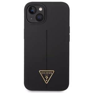 Guess GUHCP14MSLTGK iPhone 14 Plus 6.7" чёрный/чёрный жёсткий чехол Silicone Triangle