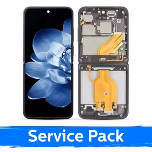 Ekranas skirtas Xiaomi Mix Flip su rėmeliu / Black / (Service Pack)