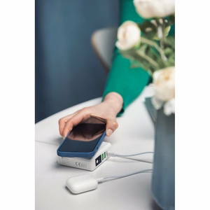 FORCELL F-ENERGY daugiafunkcis įkroviklis 15W 4in1 su USB/USB-C jungtimi, išorine baterija 8000mAh ir belaidžiu įkrovimu