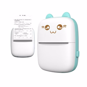 HURC9 Bluetooth Mini Kitty terminis spausdintuvas su programėle - mėlyna