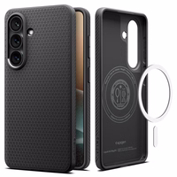 SPIGEN dėklas LIQUID AIR MAG, suderinamas su MagSafe, skirtas SAMSUNG S26, matinis, juodas