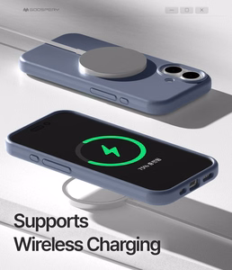 Mercury Pure Magsafe silikoninis dėklas Apple iPhone 16e/17e levandų pilkas