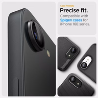 Spigen Optik Pro GLAS.TR "Ez Fit" kameros dangtelis 2 rinkinys iPhone 16e - juodas