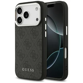 Guess 4G Classic Logo Magnetinis dėklas telefonui iPhone 17 Pro - juodas