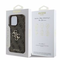 Guess 4G Big Logo dėklas telefonui iPhone 16 Pro - rudos spalvos