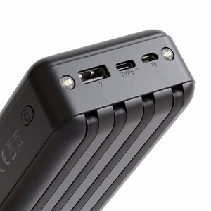 Setty solar power bank SLR-120 20000 mAh juodas