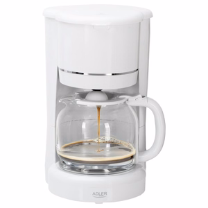 Adler AD 4383w Filtrinė kavavirė maltai kavai 1,5 l balta