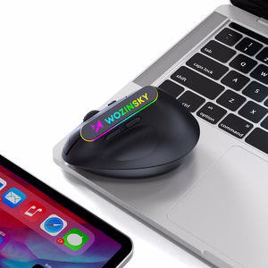 Wozinsky WMG-1164 Wireless Vertical Ergonomic Gaming Mouse 3600 DPI with RGB Backlight - Black