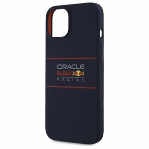 RED BULL dėklas telefonui IPHONE 16 Pro suderinamas su MagSafe RBHMP16L24SIHSRV (Silikoninis horizontalus centrinis logotipas) tamsiai mėlyna