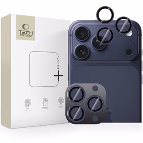 Tech-Protect Camring Fit+ kameros dangtelis, skirtas iPhone 14 Pro / Max / 15 Pro / Max / 16 Pro / Max / 17 Pro / Max – mėlynas