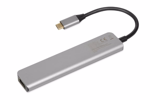 iBox IUH3SL4K šakotuvas USB Type-C 5000 Mbit/s Sidabrinis