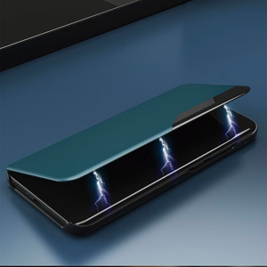 Eco Leather View Case elegant bookcase type case with kickstand for iPhone 13 Pro black