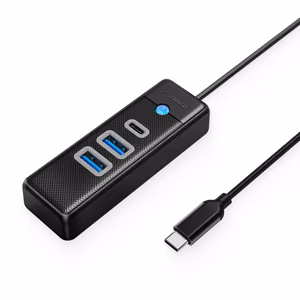 Orico PWC2U-C3 3 prievadų USB šakotuvas 2x USB-A 3.0 1x USB-C 3.0 1m - juoda