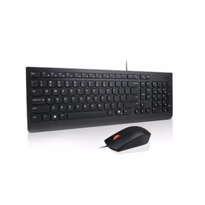Lenovo Essential Wired Combo Keyboard and Mouse Keyboard and Mouse Set Wired Mouse included Nordic Black