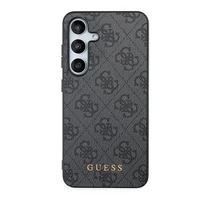 Guess 4G Metal Gold Logo dėklas telefonui Samsung Galaxy S24 - juodas