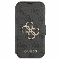 Guess GUBKP13X4GMGGR iPhone 13 Pro Max 6.7" dėklas pilkas 4G Big Metal Logo