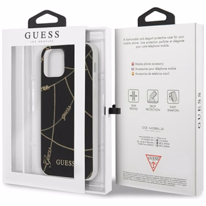 Dėklas telefonui (m) iPhone 12 mini 5.4" - juodas/juodas kietasis dėklas Saffiano