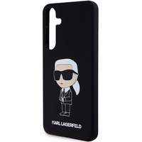 Karl Lagerfeld silikoninis Ikonik dėklas telefonui Samsung Galaxy S24 - juodas