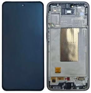 Ekranas Samsung A376 A37 5G su lietimui jautriu stikliuku ir rėmeliu Charcoal originalus (service pack)