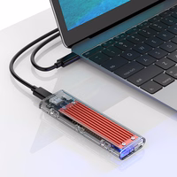 Orico TCM2-C3 M.2 NVME į USB-C 10Gb/s diskų įrenginys - raudonas