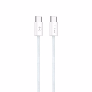 T-PHOX CC15 SERIJOS USB-C/USB-C LAIDAS 60W 3A BALTAS
