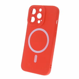 Silicon Mag dėklas telefonui iPhone 14 Pro 6,1" raudonas