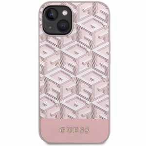 Guess GUHMP14SHGCFSEP iPhone 14 6.1" rožinė/rožinė kietas dėklas GCube Stripes MagSafe