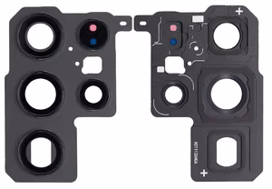 Samsung S908 S22 Ultra kameros stikliukas su rėmeliu Black ORG