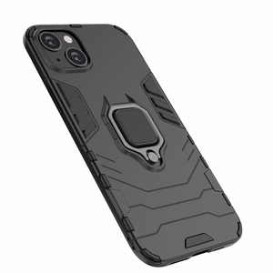 Ring Armor case for iPhone 14 armored cover magnetic holder ring black