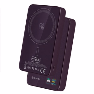 Blavec BJ-04 10000 mAh plonas magnetinis išorinis akumuliatorius su „MagSafe“, 13,5 mm, USB-C, 22,5 W, 3 viename (PBBJ04-MC5P) (spalva: violetinė)