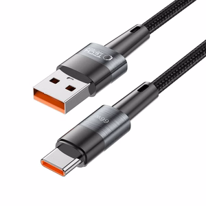 "Tech-Protect UltraBoost" USB-C / USB-A kabelis 66W 6A 0,5 m - pilkas