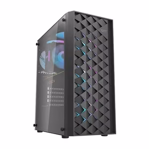 "Darkflash DK351" kompiuterio korpusas (juodas) + 4 RGB ventiliatoriai