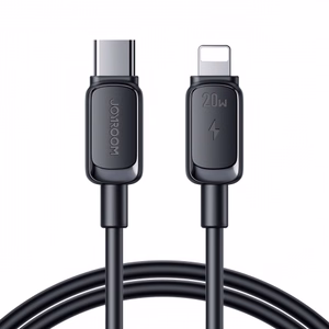 USB laidas Joyroom „A14“ juodas „Type-C / Lightning“ 120cm (iki 20W)