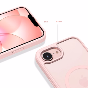 Tech-Protect BasicMag MagSafe dėklas iPhone 16e / 17e matinis švelniai rožinis