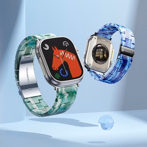 FORCELL F-DESIGN FA04 marmuro tekstūros dervos dirželis APPLE laikrodžiui 38 / 40 / 41 mm žalias