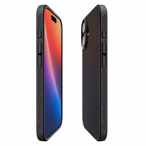 Spigen Liquid Air dėklas telefonui iPhone 17 - matinė juoda
