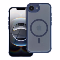 FULL MATTE MAG COVER dėklas telefonui suderinamas su MagSafe iPhone 16E (SE 4 2025) mėlyna