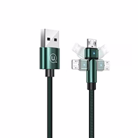 USAMS Laidas pintas sukamas U60 2A microUSB žalias 1m SJ478USB02 (US-SJ478)