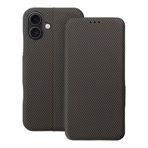 FOLIO šoninis magnetinis knygos tipo dėklas telefonui IPHONE 16 PLUS rudas