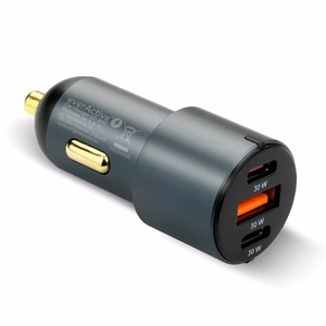 Automobilinis įkroviklis everActive CC-40Q USB QC3.0 + 2x USB-C PD 60W