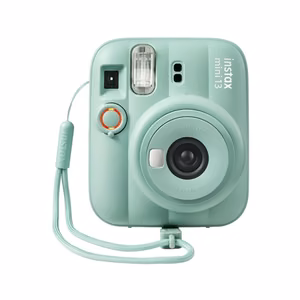 Fujifilm Instax mini 13 – analog instant camera, focus from 0.3 m, ISO 800, Lagoon Green