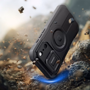 Tech-Protect Kevlar magnetinis MagSafe dėklas telefonui iPhone 17 Pro Max - juodas