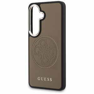 Guess dėklas Perforated Logo MagSafe skirtas Samsung Galaxy S26 rudas